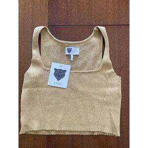 Revolve LITA by Ciara Revolve True Rib‎ Crop Top in Iced Coffee Color Size M NWT